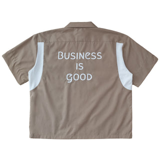 Open collar shirt "Business is good"