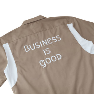 Open collar shirt "Business is good"