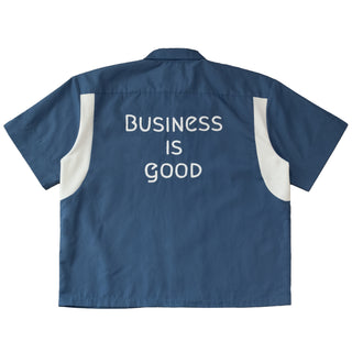 Open collar shirt "Business is good"