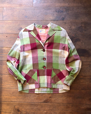 50s "MERRILL WOOLEN MILLS"checkered jacket