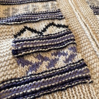 Hand knit zip cardigan