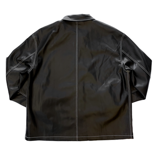 PU leather car coat