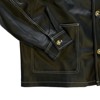 PU leather car coat