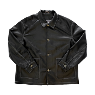 PU leather car coat