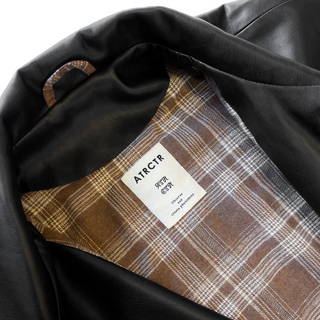 PU leather car coat
